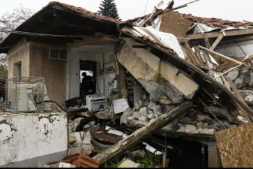 Detruction in Israel Metula