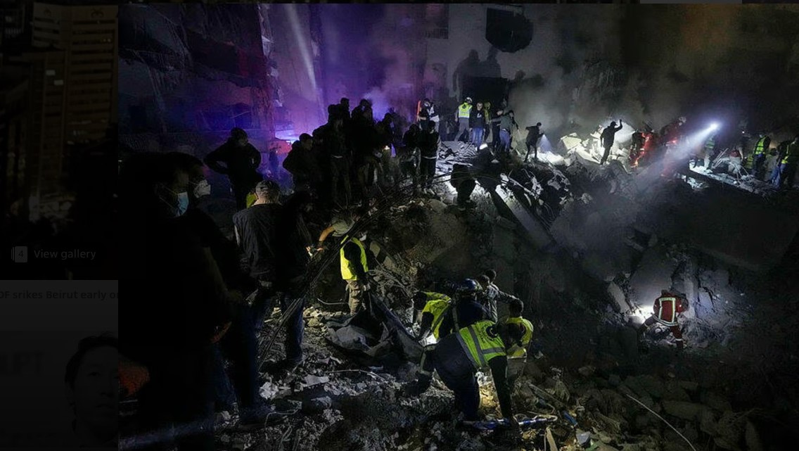 Basta Beirut Israeli strike