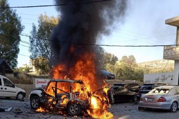Israeli drone attacks a civilian car in Kafr Rumman, South Lebanon (May 6, 2025)