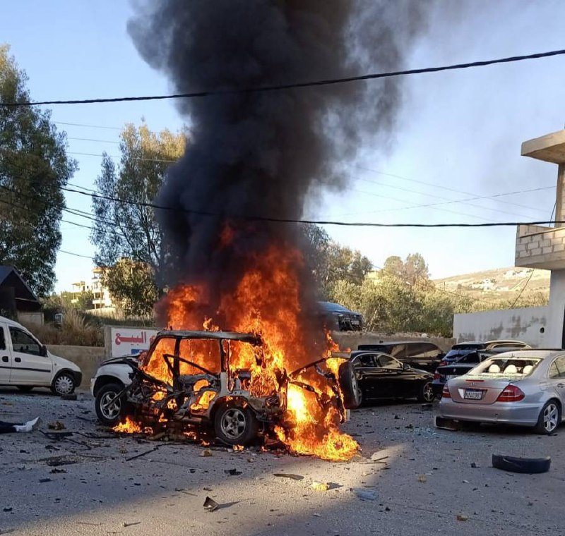 Israeli drone attacks a civilian car in Kafr Rumman, South Lebanon (May 6, 2025)