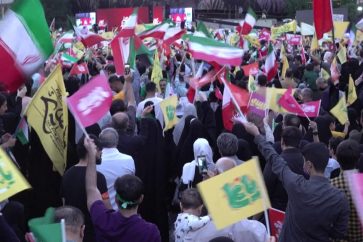 Iranian gather in Tehran to support Command against Israeli aggression
