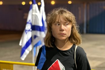 Pro-Palestine Swedish campaigner Greta Thunberg in an image from archive.