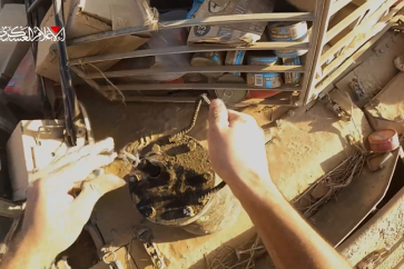 A screenshot captured from Al-Qassam video