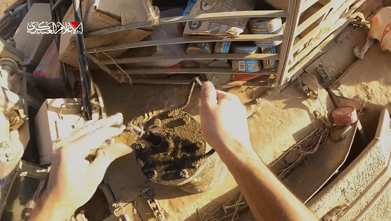 A screenshot captured from Al-Qassam video