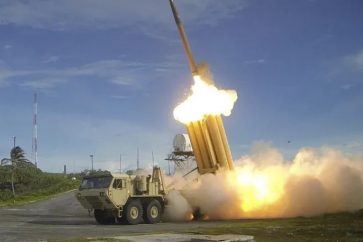 A Terminal High Altitude Area Defense (THAAD) interceptor