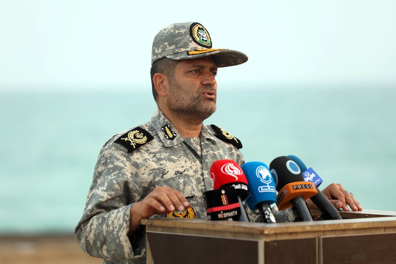 Rear Admiral Abbas Hassani spokesperson of the Eqtedar 1404 missile exercise