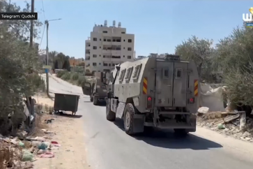 Israeli military vehicle in occupied West Bank