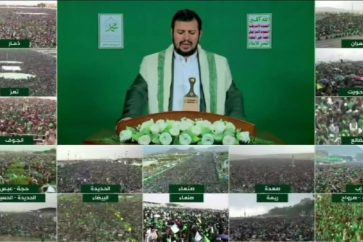Head of Ansarullah Movement Sayyed Adul Malik Badreddine Houthi addressing the million-man rallies and events held in the various Yemeni provinces to mark the Birthday of Prophet Muhammad (PBUH)