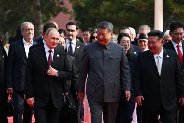 Kim Putin Xi China parade
