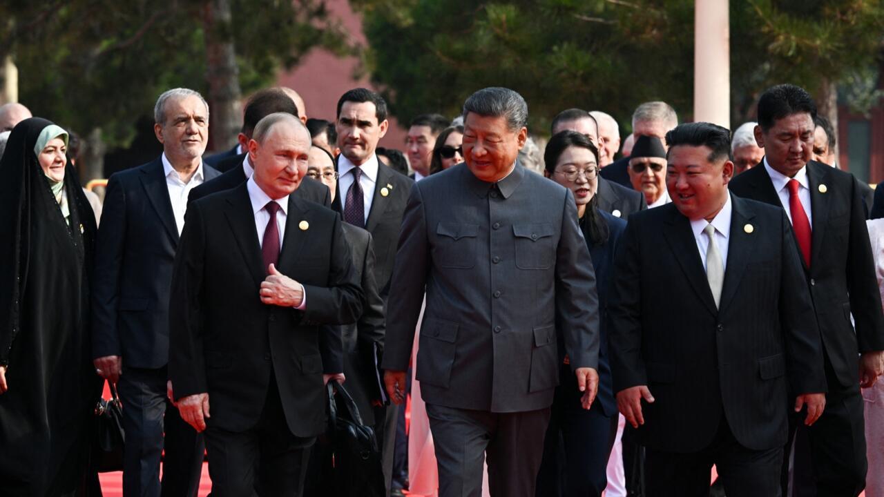 Kim Putin Xi China parade