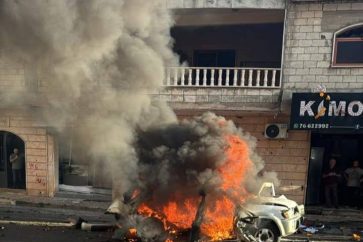 Israeli drone raid on Kafra town, South Lebanon