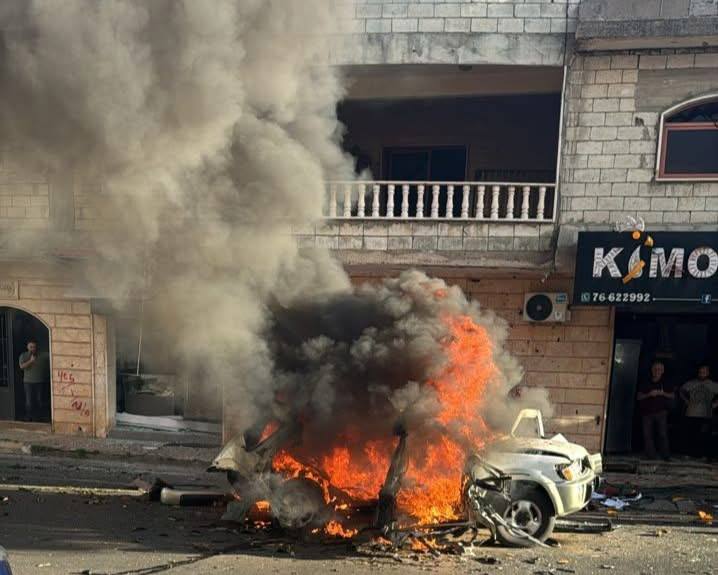 Israeli drone raid on Kafra town, South Lebanon