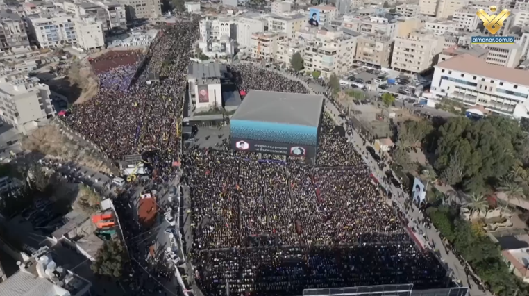 Massive crowds mark the first martyrdom anniversary of the Master of the Umma Martyrs Sayyed Hasan Nasrallah at His shrine in Beirut's Dahieh