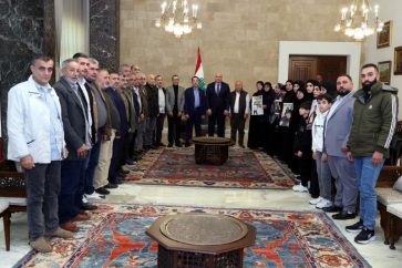 Jospeh Aoun families of Lebanese detainees